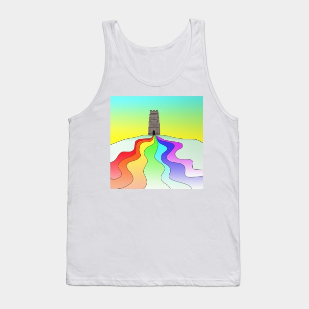 Glastonbury Tor Chakra Tank Top by GalartCreations